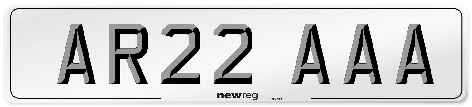 AR22 AAA Number Plate from New Reg